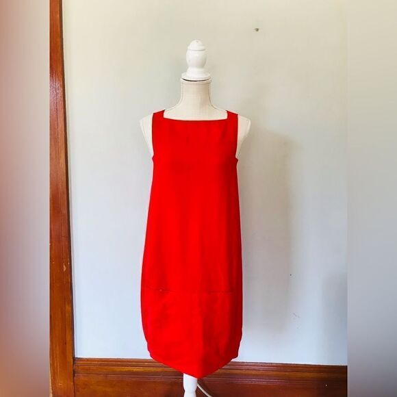 DVF DIANE VON FURSTENBERG DALLAS DRESS, size 2 | CHERRY RED - Picture 3 of 8